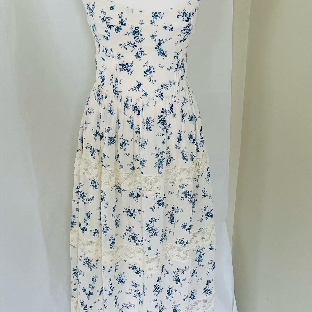 NWT $278 Reformation Dina Dress size 4 Floral Print Midi Dress - Picture 4 of 14